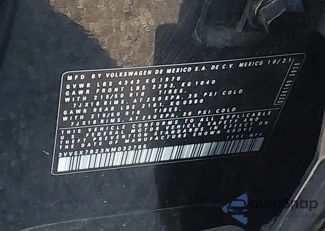 2022 Volkswagen Taos 1.5T Se z USA, uszkodzony, nr VIN 3VVSX7B23NM032765